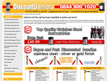 Tablet Screenshot of discountbarriers.com